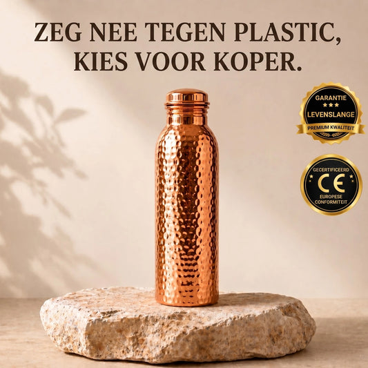 Koperen Waterfles – Clarisme™ | Natuurlijk Gezuiverd Water, Zonder Plastic