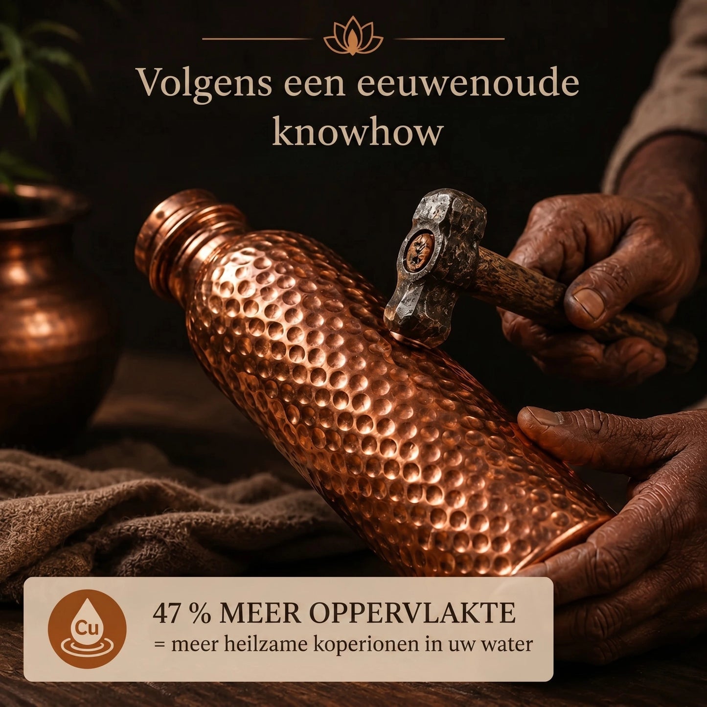 Koperen Waterfles – Clarisme™ | Natuurlijk Gezuiverd Water, Zonder Plastic